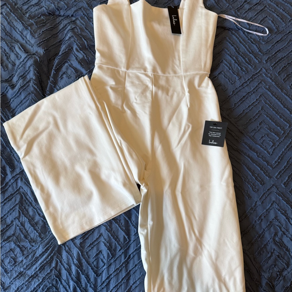 Lulu's Elegant Ivory Jumpsuit